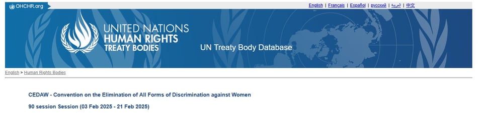 CEDAW 90th session (3-21 February 2025)
