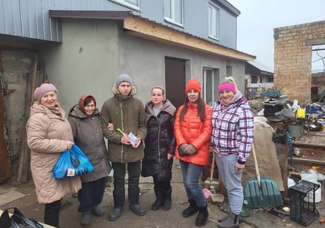 The aid being distributed locally to those in need. Thank you to Yullia and Victoria for being our BPW sisters. The relationships that have been made throughout this project will stay with me always. 