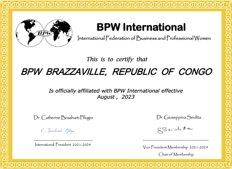 New Affiliate Club - BPW Brazzaville, Republic of Congo
