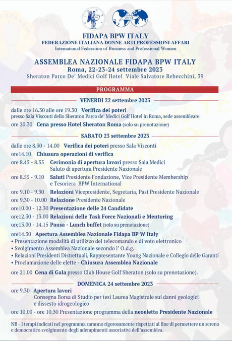 Fidapa BPW Italy - National Convention 2023 in Rome