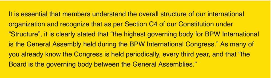 Know Your Constitution #8 - BPW International Finances