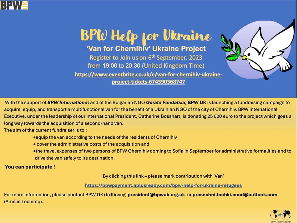 New Project - A Van for Chernihiv - BPW UK
