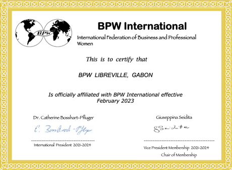 New Affiliate Club - BPW Libreville, Gabon