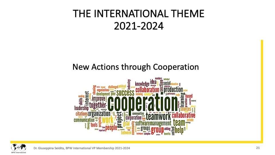 Report Dr. Giuseppina Seidita, VP Membership - 2021-2022