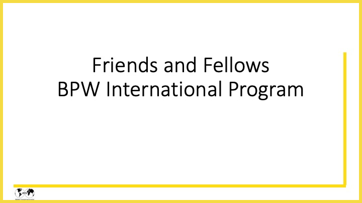 Task Force Friends & Fellows