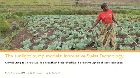 FAO - BPW International and other INGOs have been promoting the use of solar-powered pumps for several years