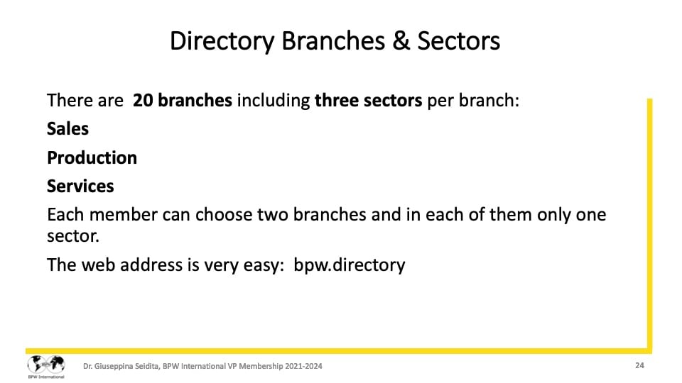 Report Dr. Giuseppina Seidita, VP Membership - 2021-2022