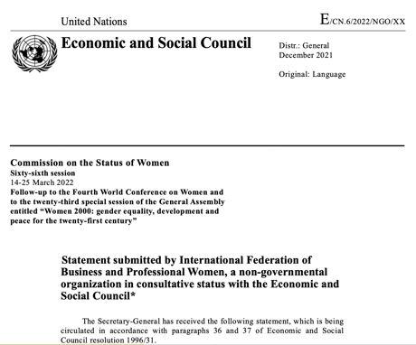 CSW66 – Written Statement