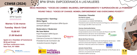 CSW68-Parallel Event: BPW Spain – Round Table: Voices of Change, March 12, 2024