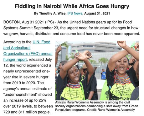 Fiddling in Nairobi While Africa Goes Hungry