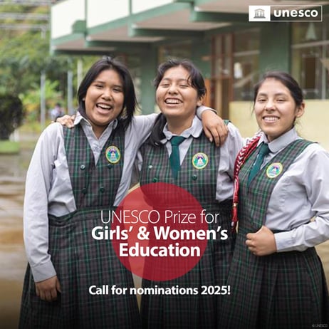 UNESCO Prize 2025 for Girls’ and Women’s Education