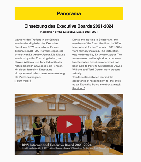 New Newsletter Language German & Englisch