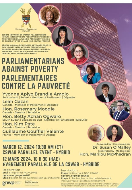 CSW68-Parallel Event: Parlamentarians Against Poverty – March 12, 2024