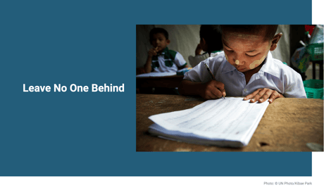 SDG – Universal Values – Leave No One Behind