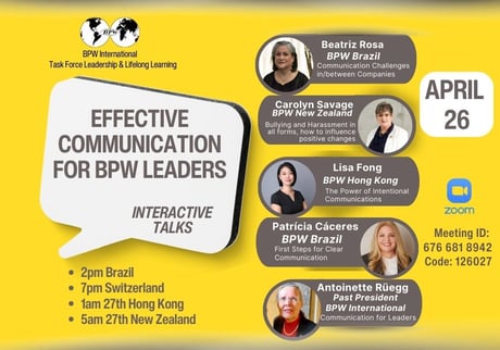 Invitation to a Zoom Meeting Task Force Leadership & Lifelong Learning – Effective Communication for BPW Leaders