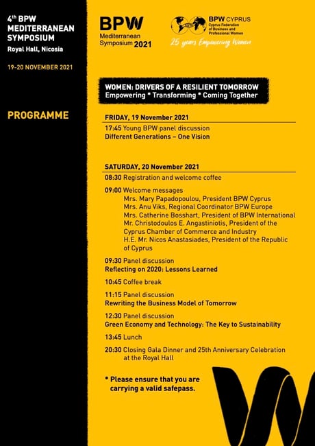 4th BPW Mediterranean Symposium in Nicosia, Cyprus