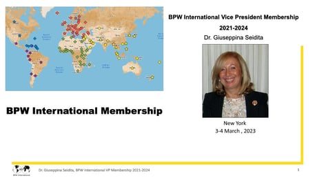 BPW International Membership – Report Dr. Giuseppa Seidita