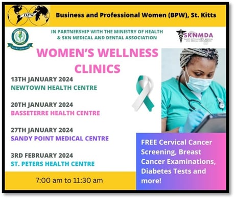 New Project – 2024 Women’s Wellness Clinic – BPW St. Kitts