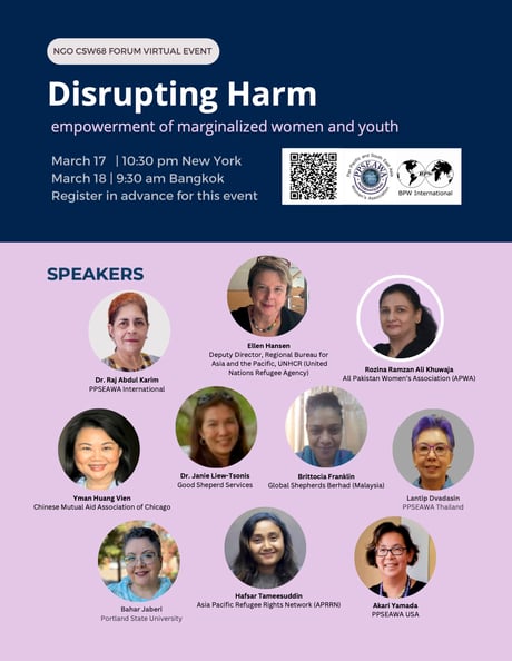 CSW68-Parallel Event: PPSEAWA International & BPW International – Disrupting Harm – March 17, 2024