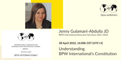 bpw.webinars – “Understanding BPW International’s Constitution”