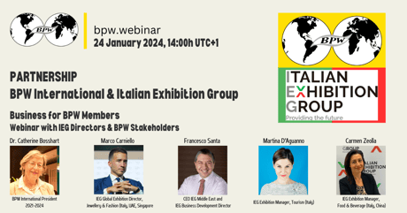 New bpw.webinar – Partnership BPW International & IEG, Business for BPW Members – Register now!
