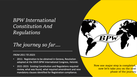 BPW International Constitution and Regulations – Invitation to a Zoom Meeting with the BPW Latin America Region – Dec 9, 2023