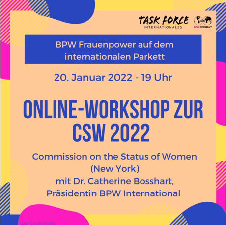 CSW 2022 – Online Workshop BPW Germany