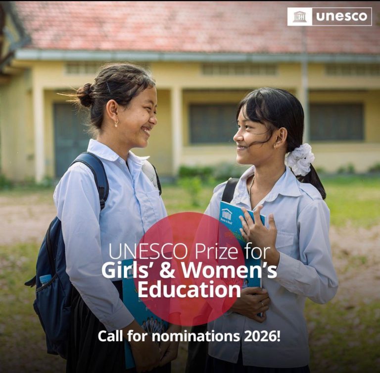 UNESCO Prize for Girls’ & Women’s Education – 2026
